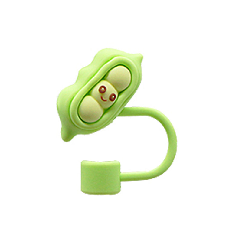 Wholesale 3pcs PVC 3D cartoon 8-10mm environmentally friendly straw cap